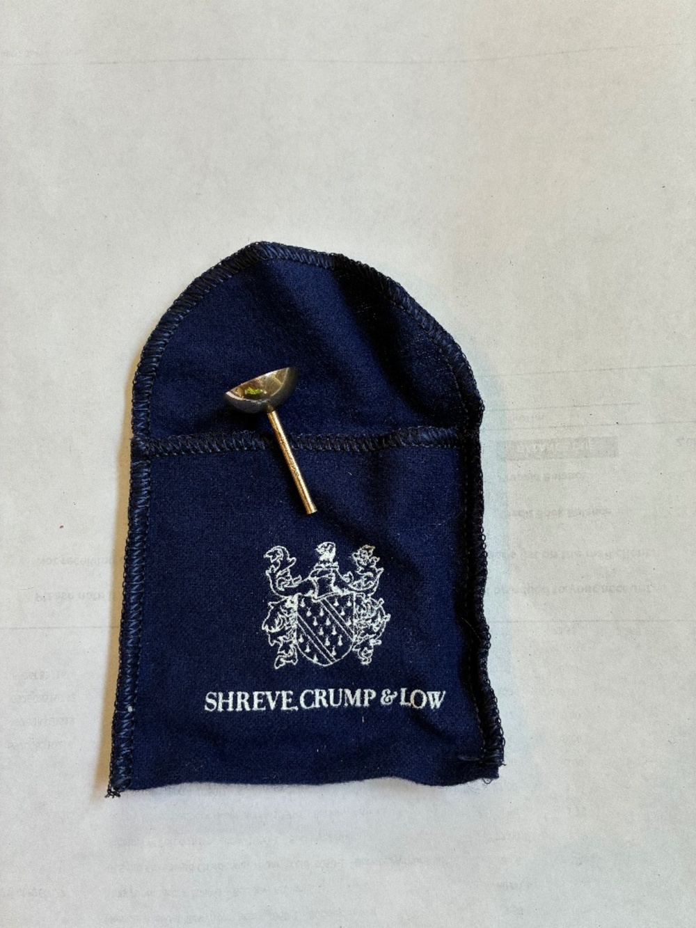Vintage Shreveport Crump & Low Silver Mini Perfume Funnel